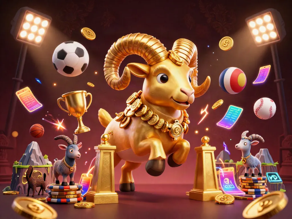 Experience exhilarating casino action with 8s in a vibrant 3D cartoon scene filled with golden rewards and sports elements.
