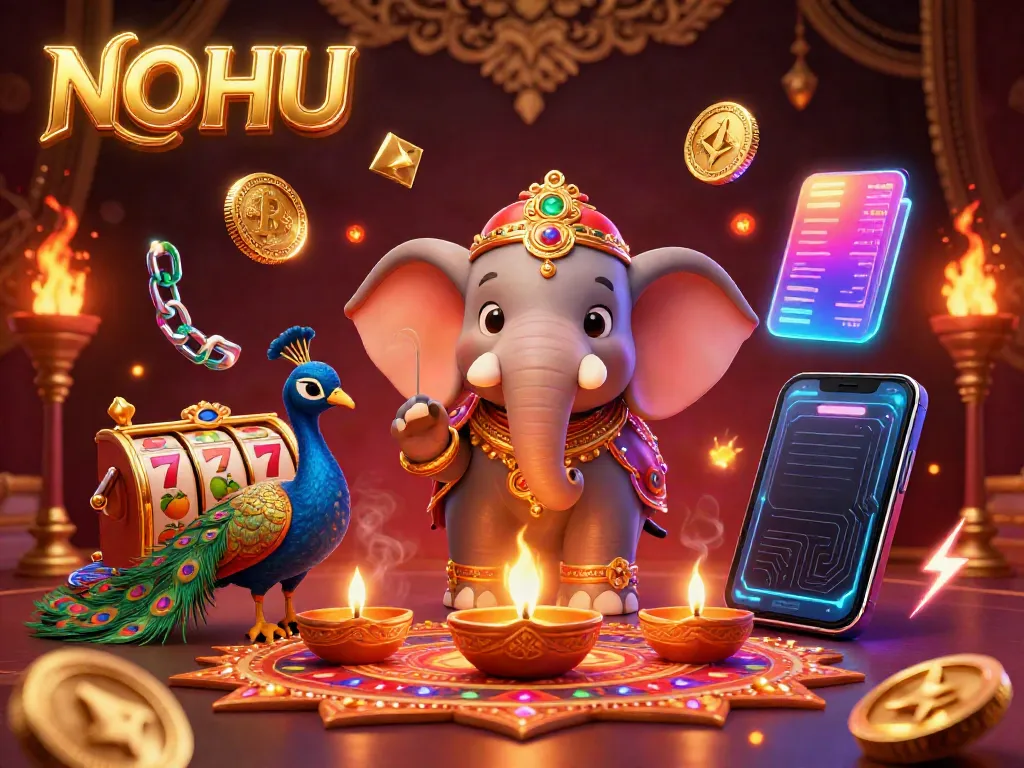 Experience thrilling gameplay at NOHU with colorful characters and dynamic casino elements.