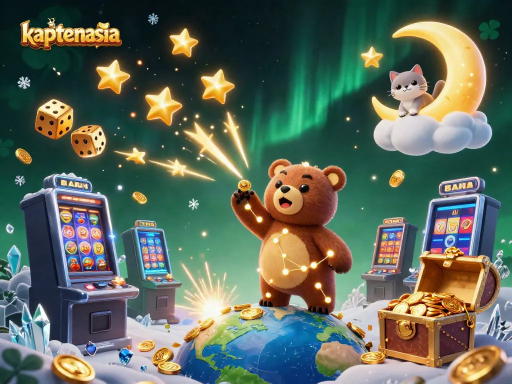 Kaptenasia menghadirkan jackpot mengesankan dalam gambar ilustrasi kasino online yang menyenangkan.