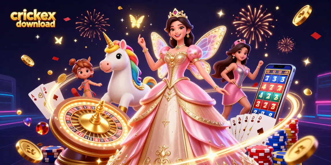 Experience crickex download with 3D fantasy visuals of gaming characters and dynamic gambling elements.