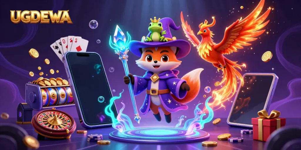 Engage in thrilling gameplay with UGDEWA's enchanted wizard and dynamic gaming elements.
