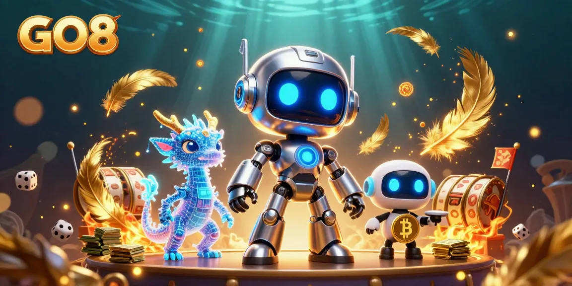 Experience the thrill of GO8's vibrant online casino with striking characters and dynamic game elements.