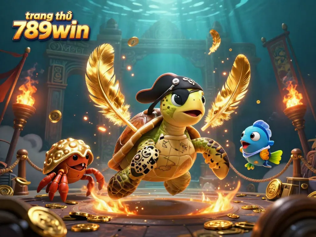 Experience the excitement at trang chủ 789win with playful adventures of a turtle and friends amidst treasure and dynamic gaming elements.