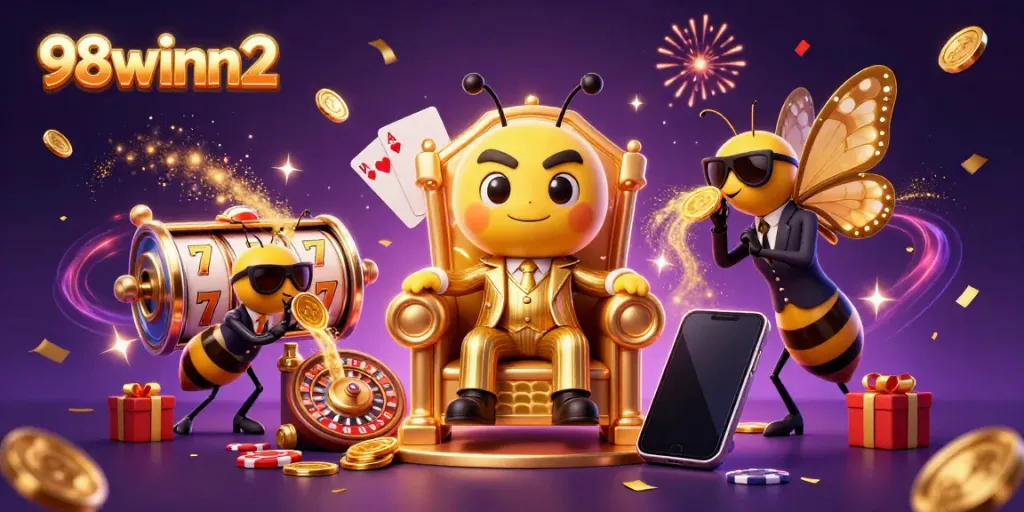 Experience thrilling gaming action at 98winn2 with charismatic characters and vibrant casino elements.