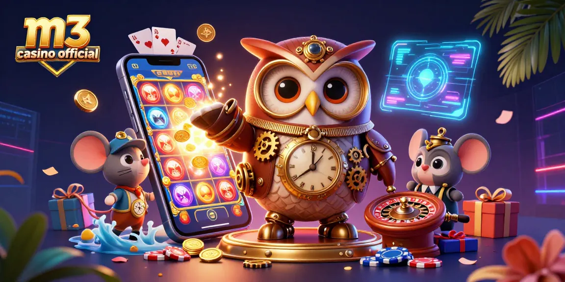 Experience thrilling gameplay at m3 casino official with a time-traveler owl and dynamic casino elements.