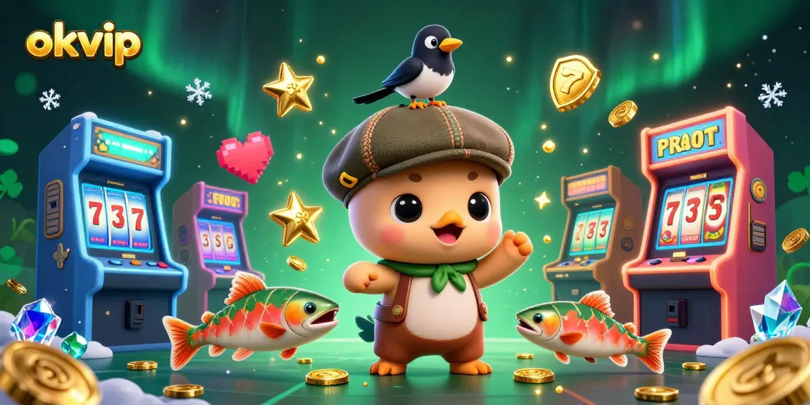 Experience excitement and fun with okvip's engaging casino games featuring colorful characters and action-packed elements.