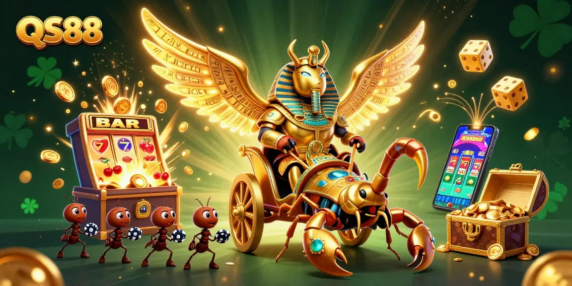 Experience the excitement of QS88 with vibrant casino elements and engaging characters in action.