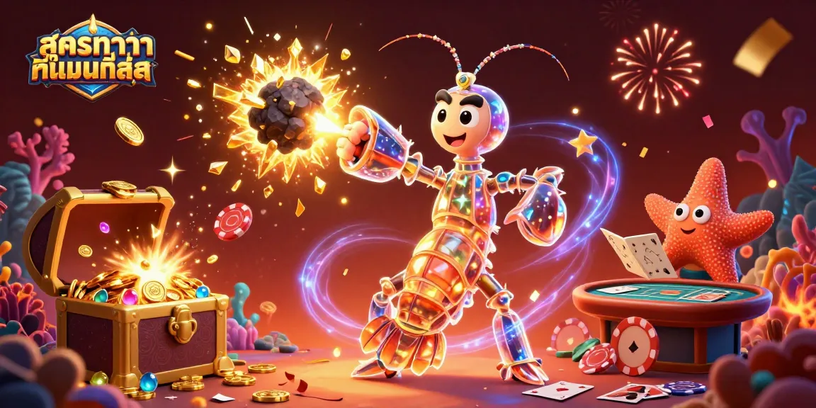 Experience สูตรบาคาร่าที่แม่นที่สุด with a cosmic battle scene of a shrimp samurai amidst casino elements.
