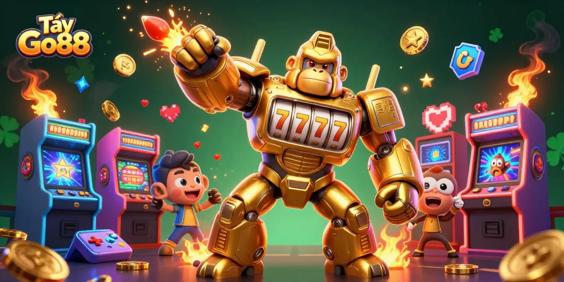 Engage in high-stakes gaming with Tải Go88 via a captivating 3D casino illustration featuring dynamic characters.