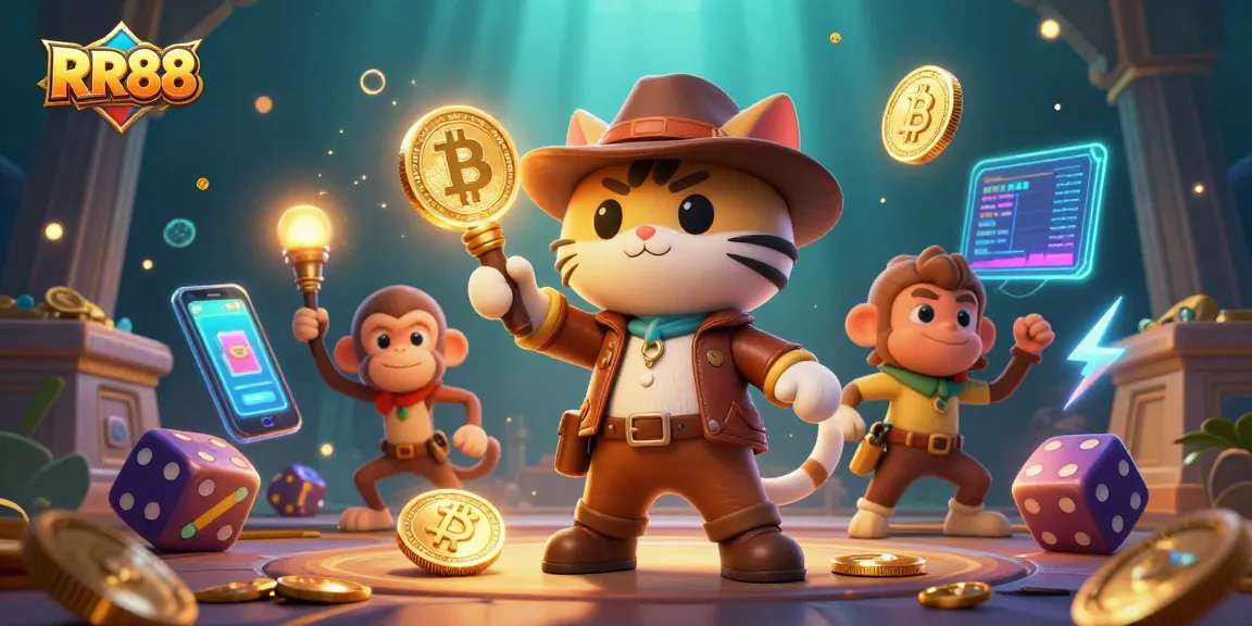 Win big with RR88 as a cat explorer discovers treasures of online casino gaming.