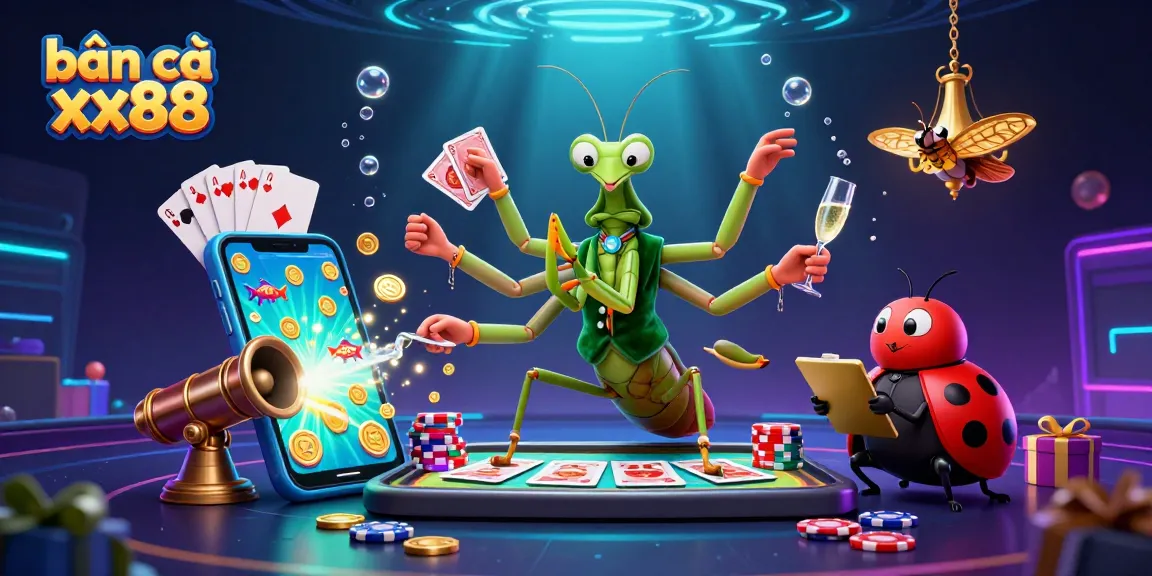 Engage in thrilling bắn cá xx88 action as colorful fish explode with rewards in a vibrant underwater casino.