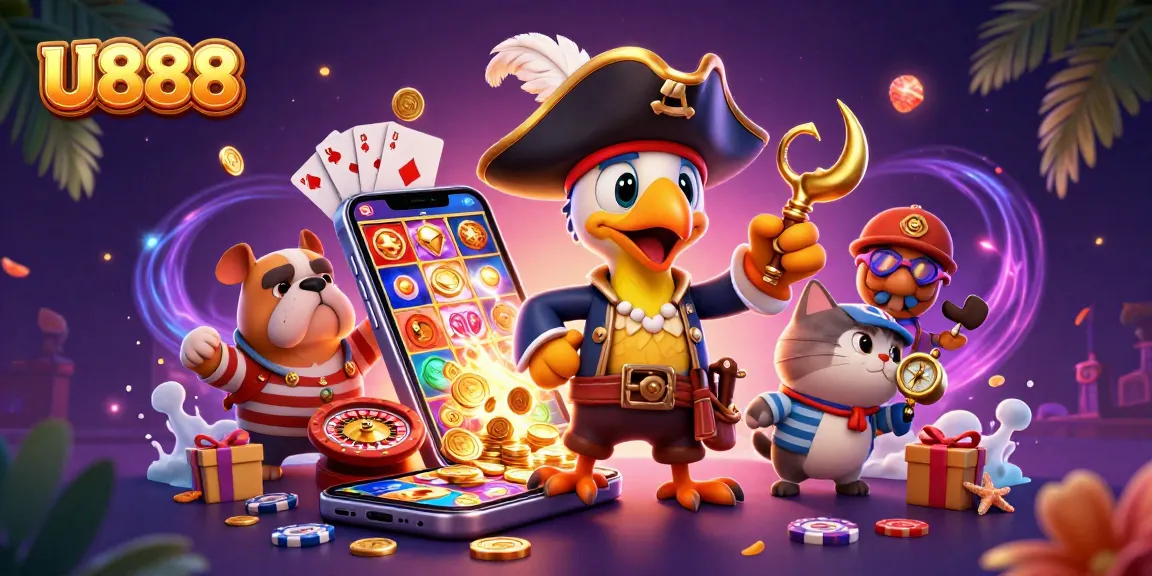 Experience thrilling gameplay at U888 with our exciting casino elements and characters.