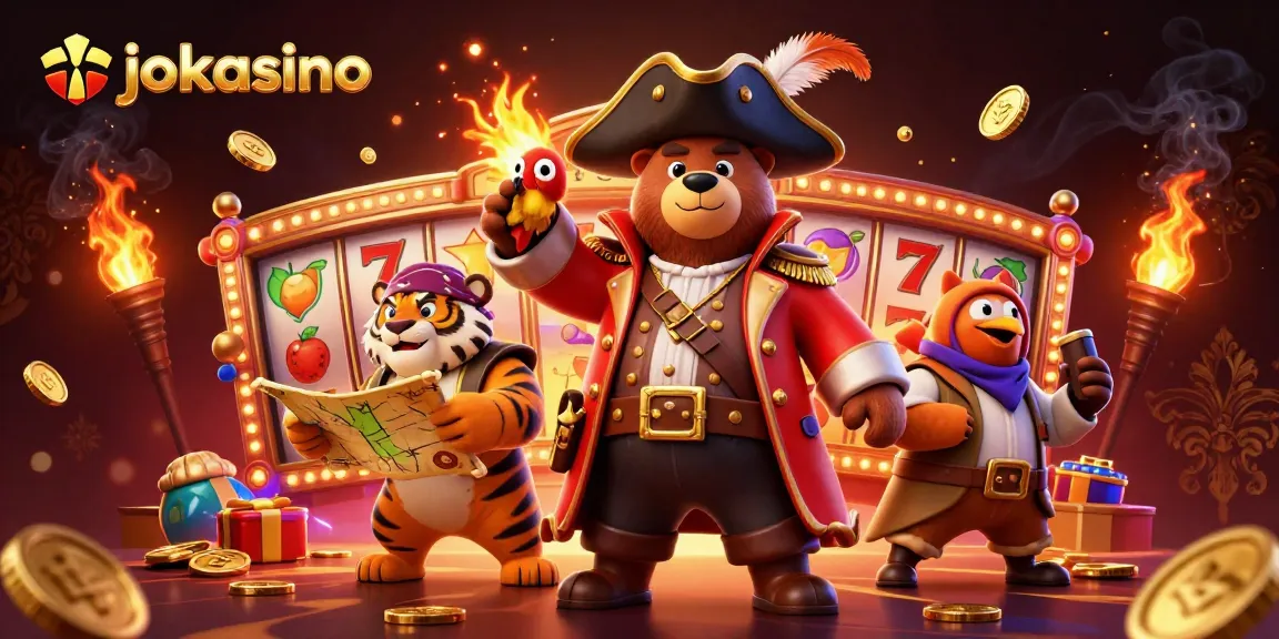 Experience thrilling gameplay at jokacasino with vibrant slot reels, golden symbols, and rich visuals.