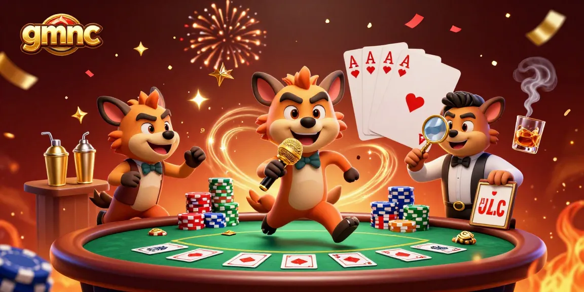 Experience elevation in gambling with gmnc through a vibrant comedy casino scene featuring our hyena crew.