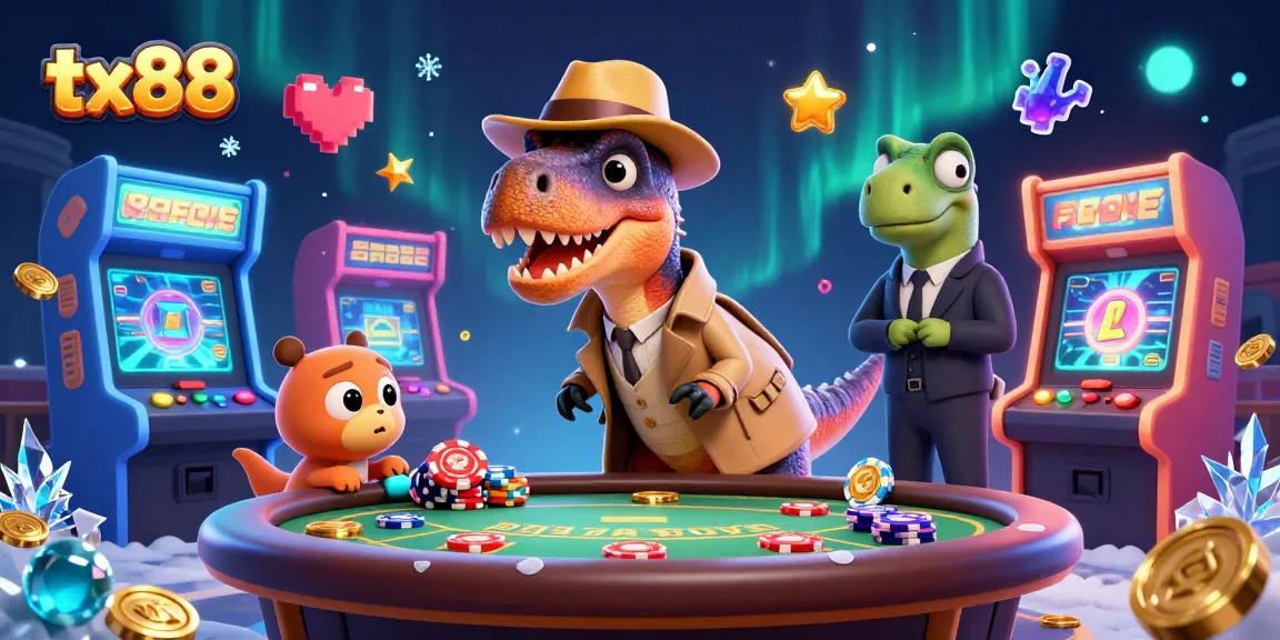 Watch the tx88 velociraptor card counter and companions thriving in a vibrant casino scene.